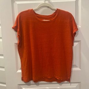 Lou & Grey Orange Linen Top